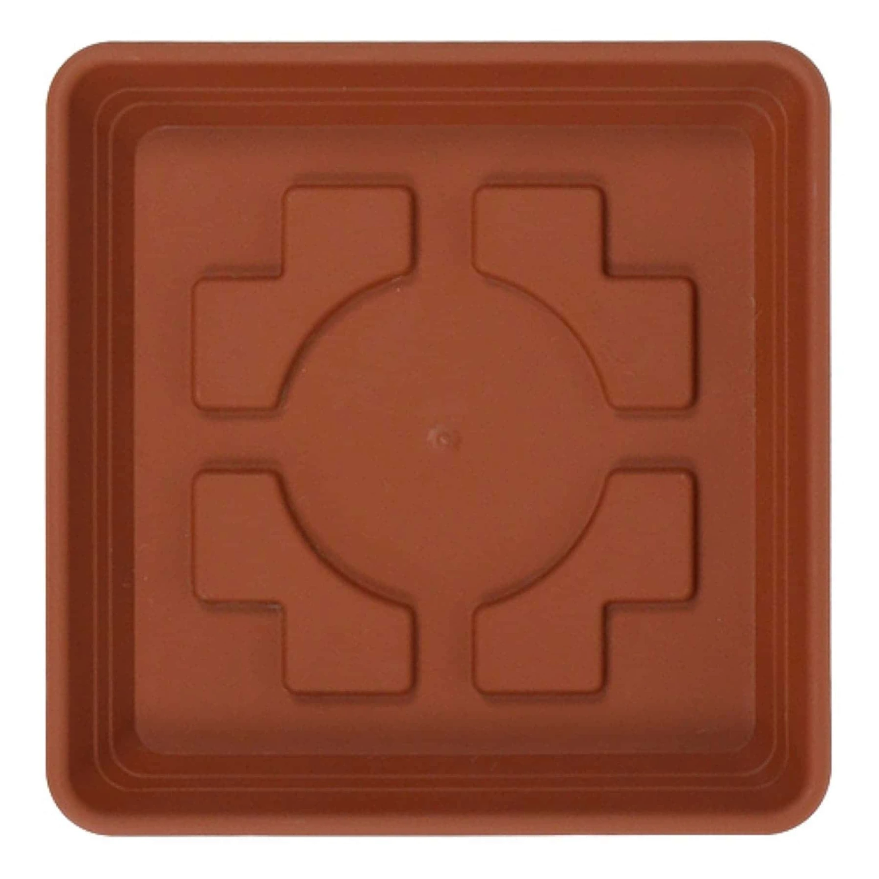 Scheurich Lara Square Plastic Saucer (29 x 29 x 4.1 cm, Terracotta)