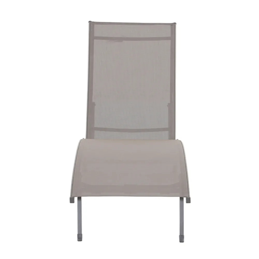 Ferro Steel Textlene Sun Lounger (Coffee, 180.5/151 x 54 x 43/86 cm)