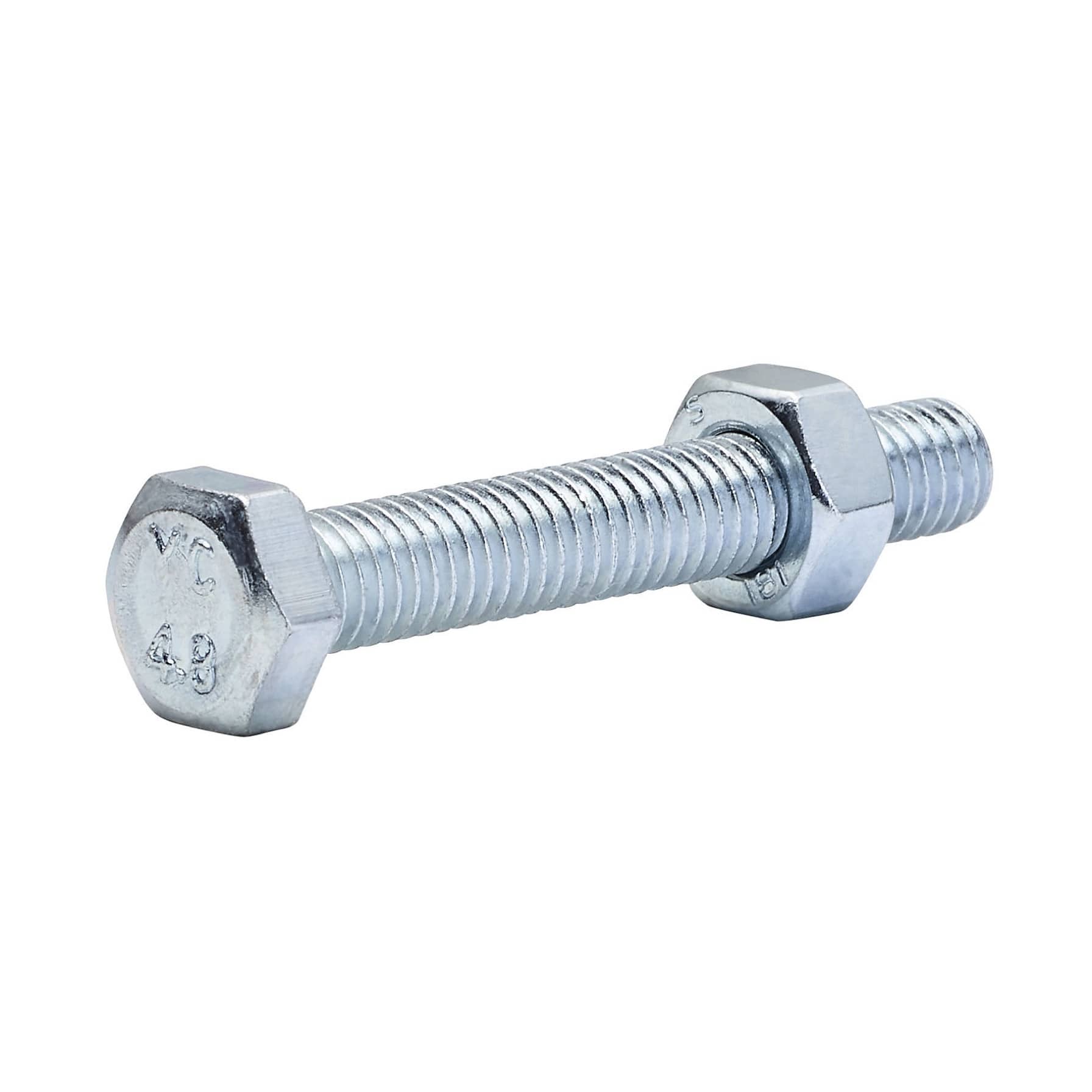 Diall Zinc-Plated Carbon Steel Hex Bolt & Nut Pack (M6 x 40 mm, 10 Pc.)