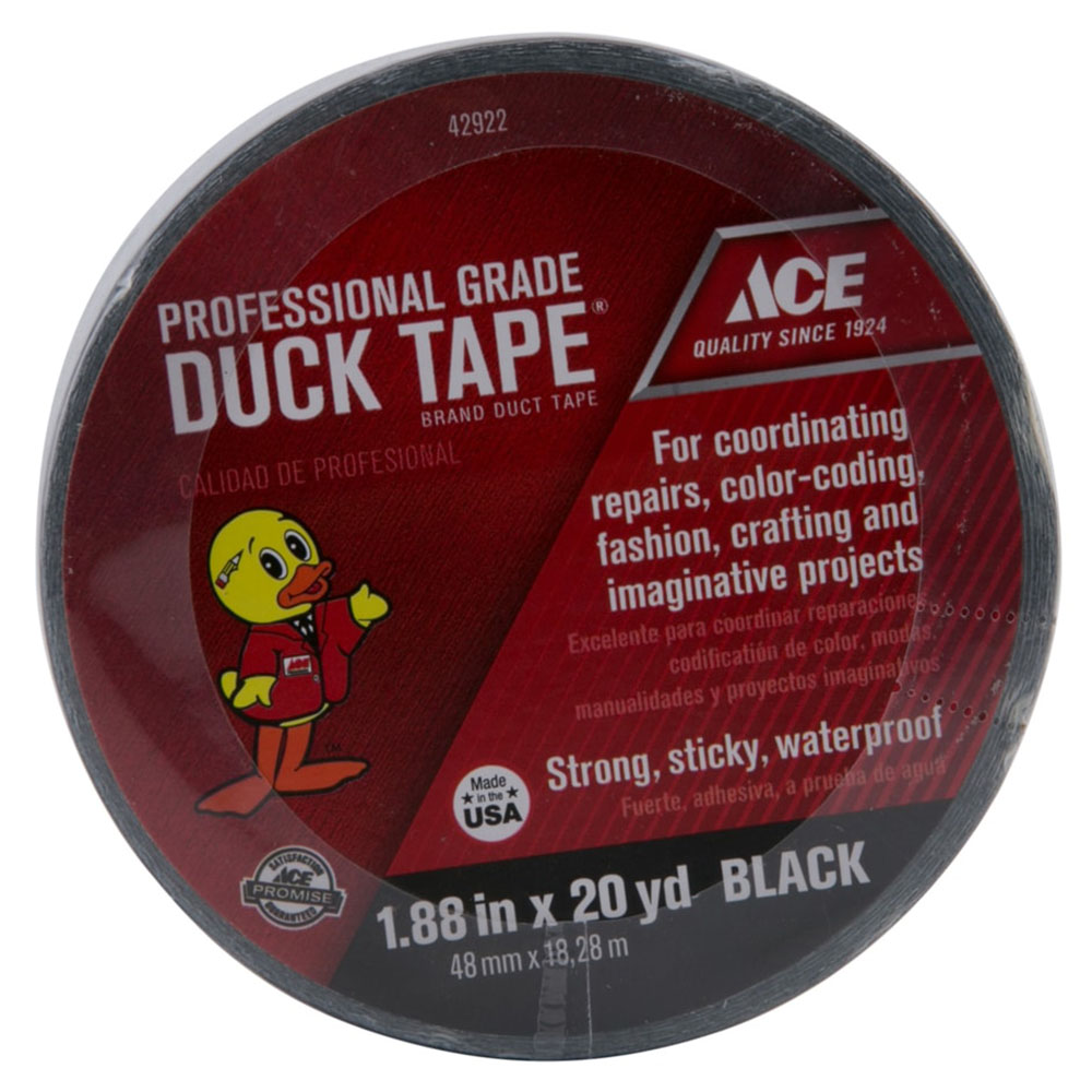 Ace Professional Grade Duct Tape (4.8 cm × 18.3 m, Black)