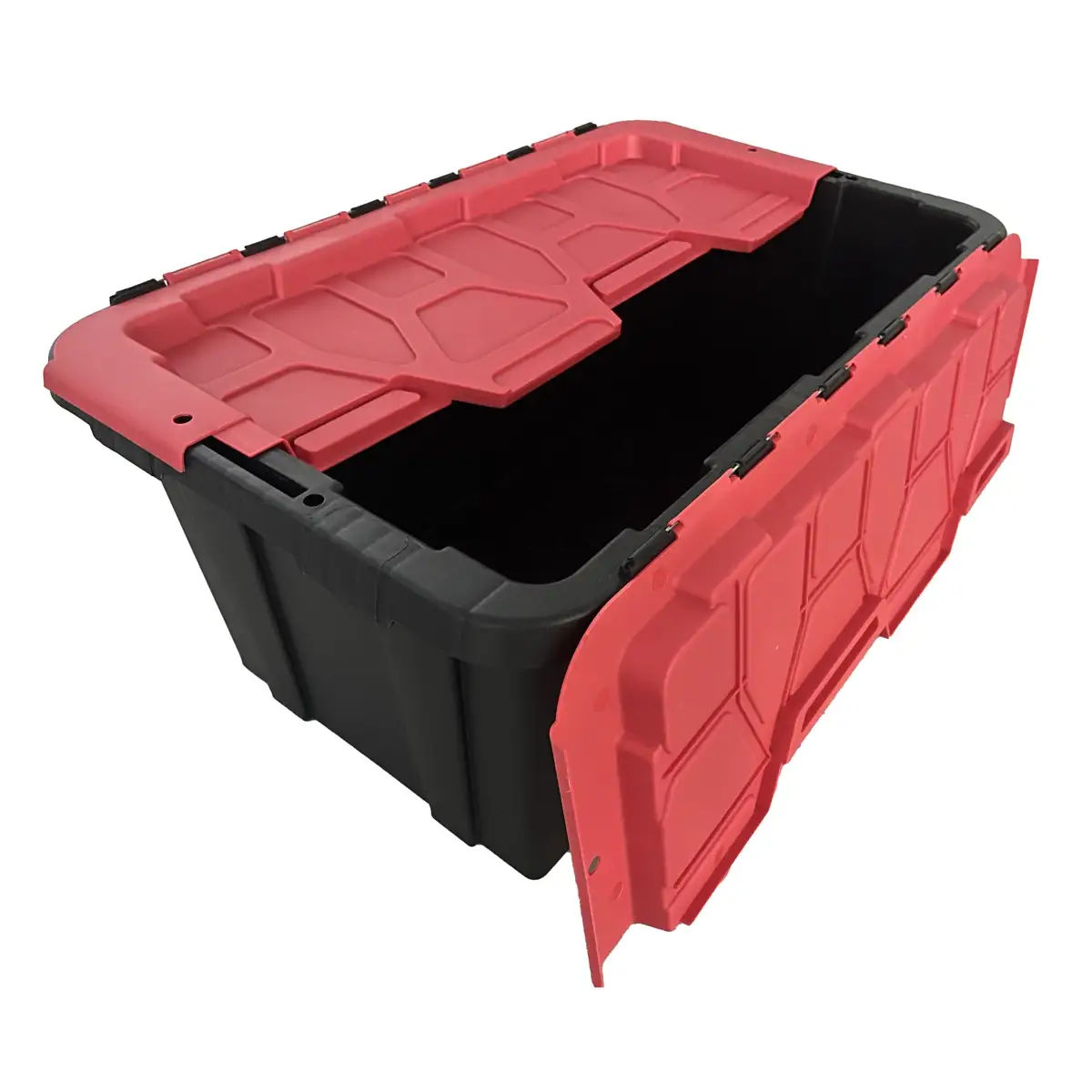 Ace Hinge Flip Lid Storage Box (Black, 57 L)