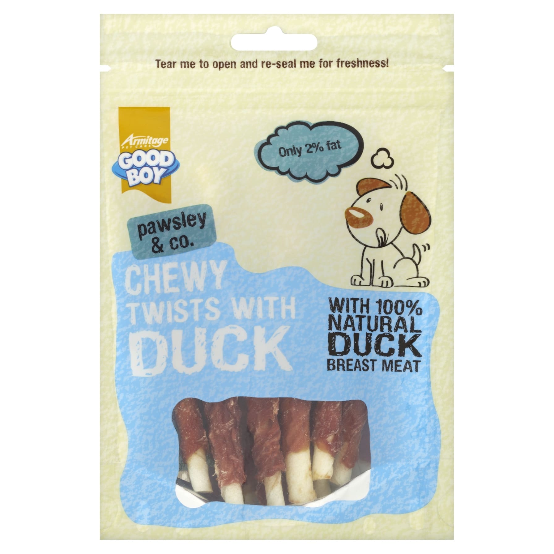 Armitage Good Boy Chewy Duck Twists Dog Treat (Adult Dogs, 90 g)