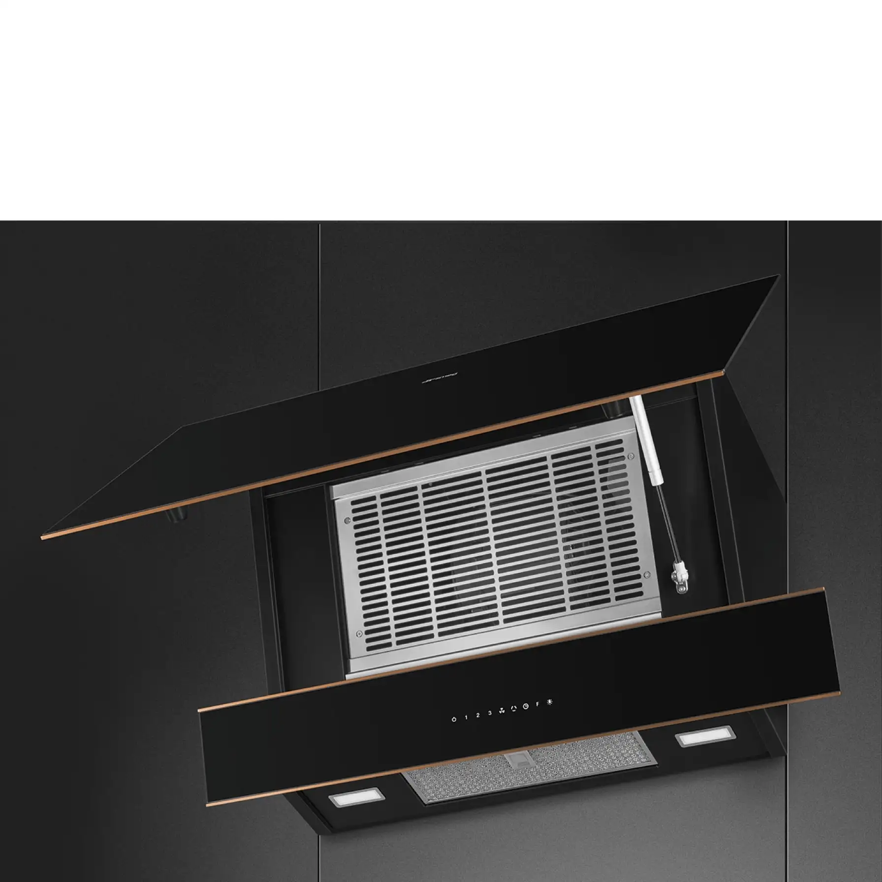 Smeg Dolce Stil Novo Aesthetic Decorative Wall Hood, KV694R (45.9 x 89.5 x 43.9 cm)