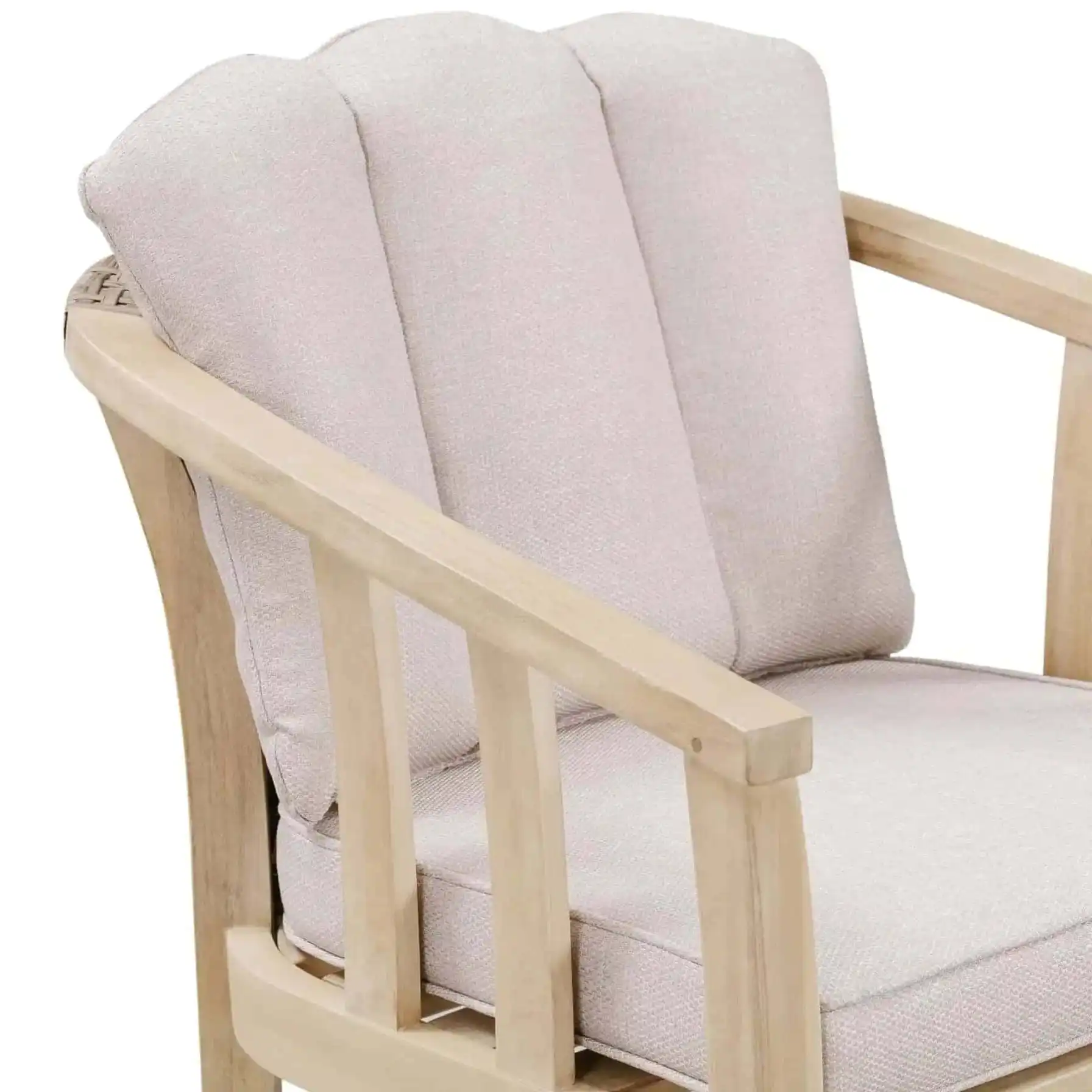 Ashmore Classic Acacia Wood & Wicker Bar Chair (55.5 x 58 x 93.5 cm, 2 Pc.)