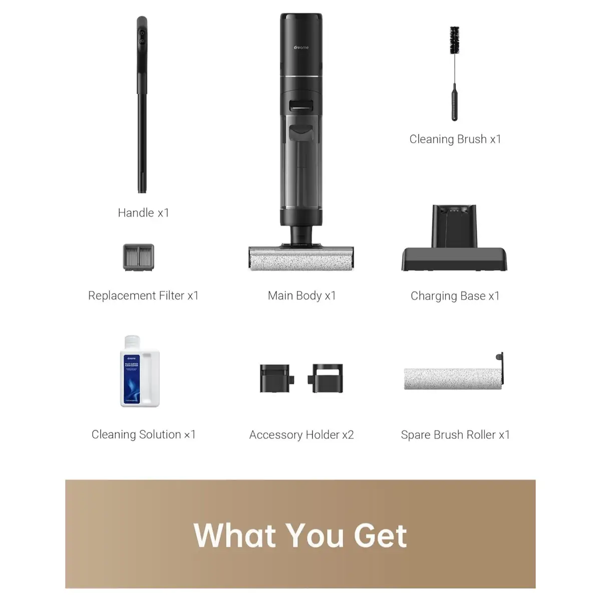 Dreame H12 Pro Wet & Dry Stick Cordless Vacuum Cleaner, HHR25A/H12 PRO (900 ml, 300 W)
