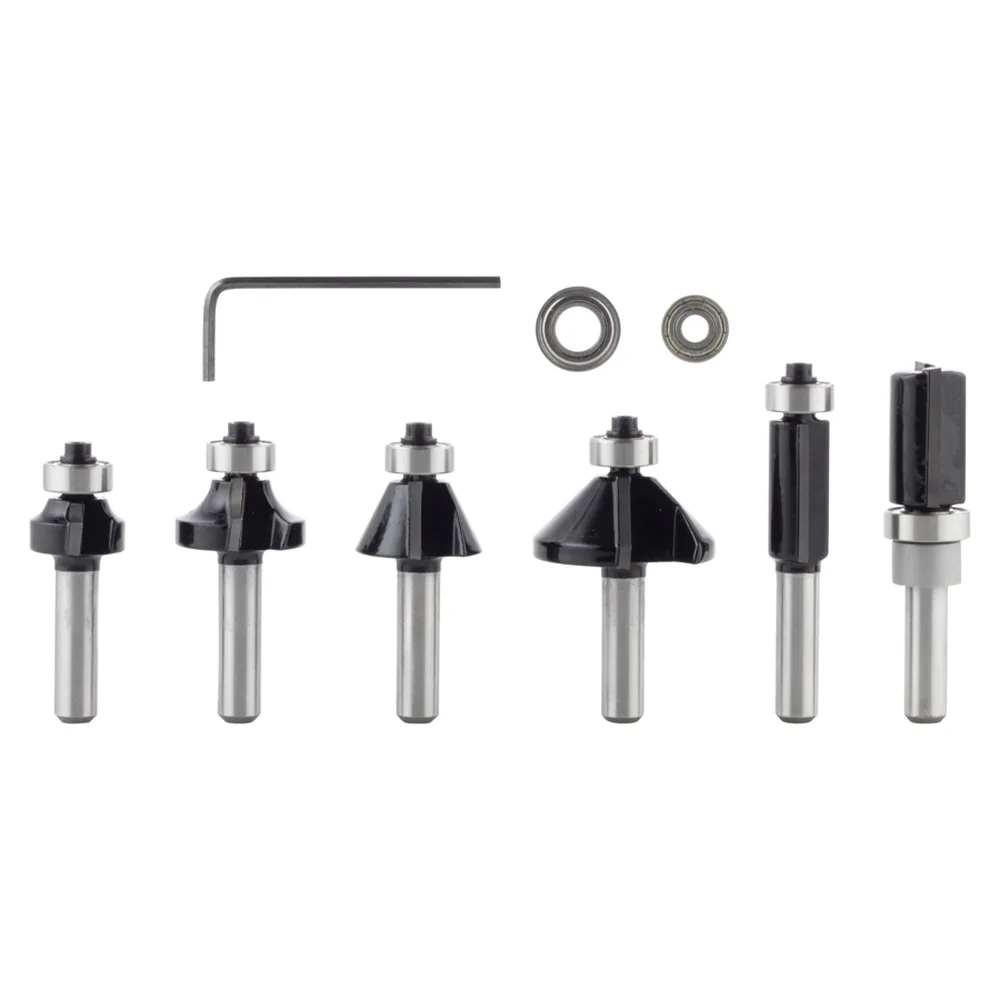 Bosch PRO Router Bit Trim & Edging Set (Shank 8 mm, 6 Pc.)