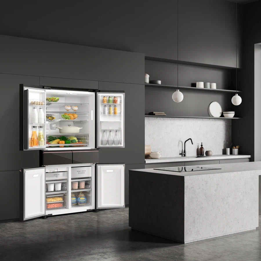 Panasonic Prime+ Edition 6-French Door Refrigerator W/Water Dispenser, NR-WY720ZMMU (Glass Black, 729 L)