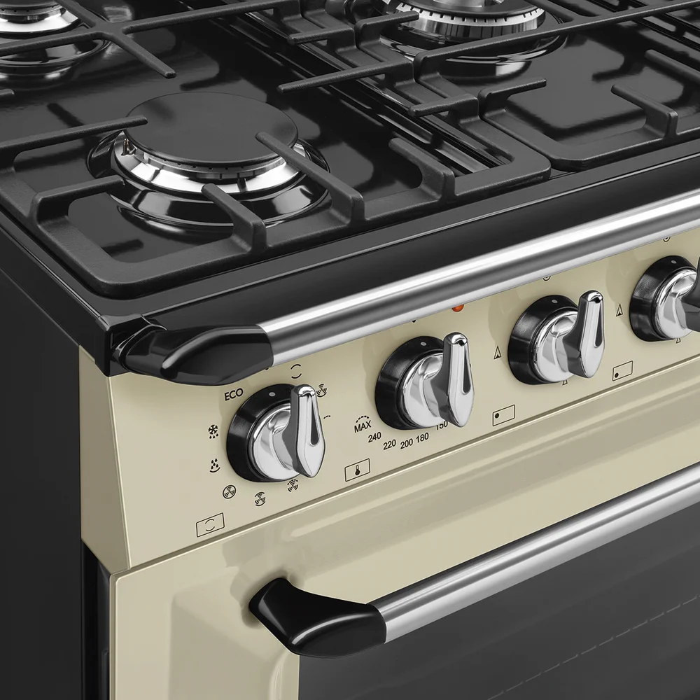 Smeg Victoria Aesthetic Free Standing 6-Burner Gas Cooker W/Electric Oven, TR90GMP (60 x 90 x 90 cm)