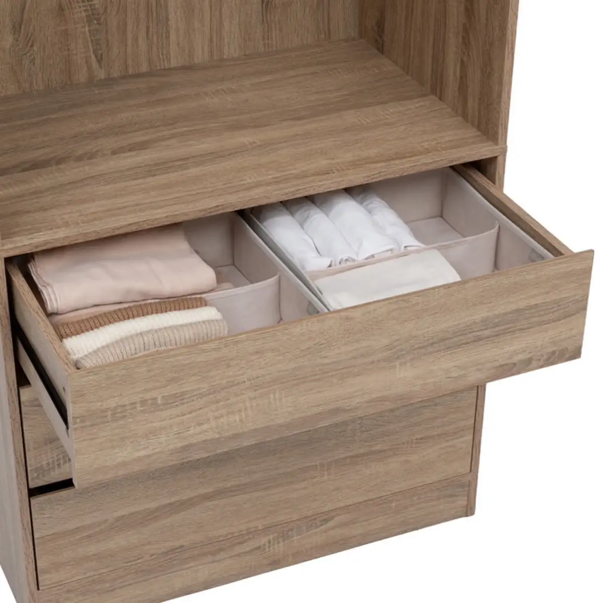 5Five Laundry Draw Organiser 2 Compartments Medium (Beige)