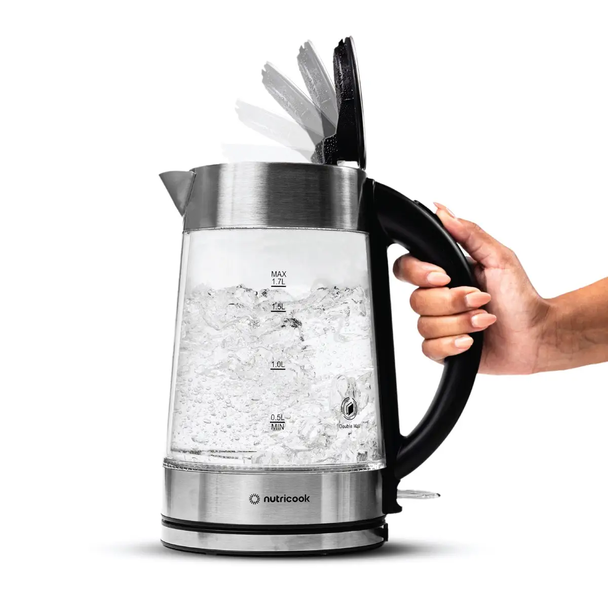 Nutricook Electric Double-Wall Glass Kettle (1.7 L)