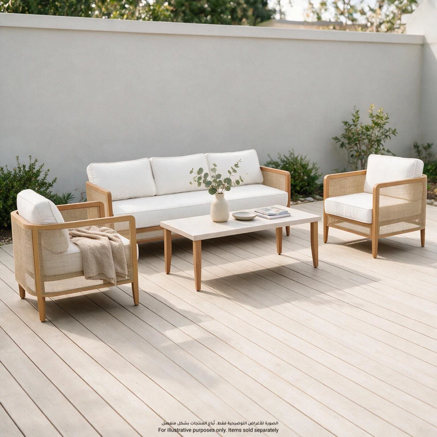 Verano 5-Seater Steel Sofa Set (72 x 190 x 66 cm)