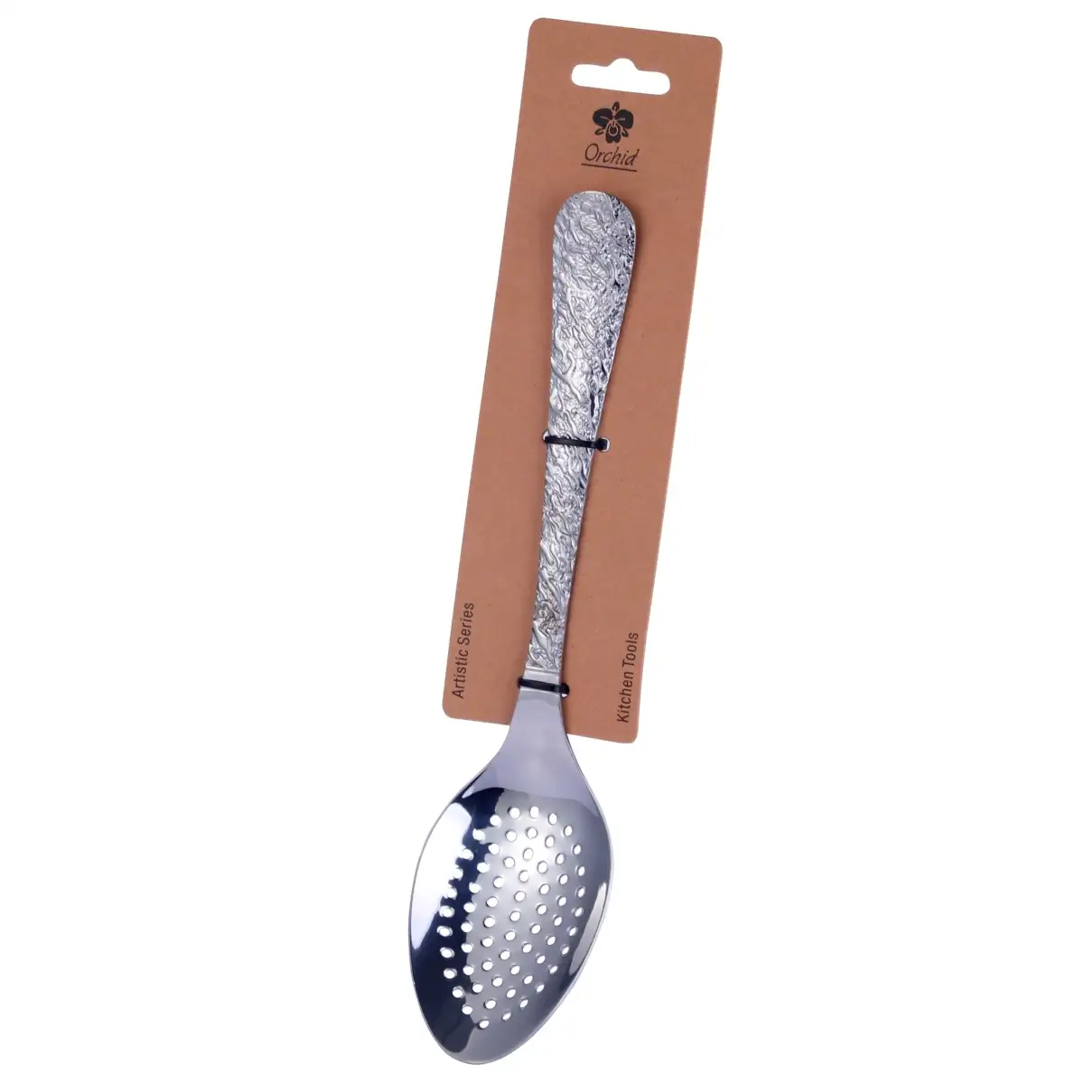 Orchid Artistic Stainless Steel Slotted Serving Spoon