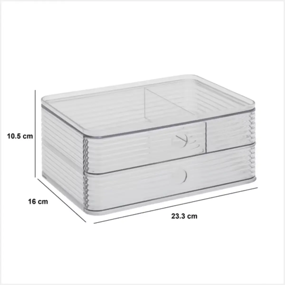 5Five Plaster Organizer W/3-Compartment (Clear, 23.3 x 16 x 10.5 cm)