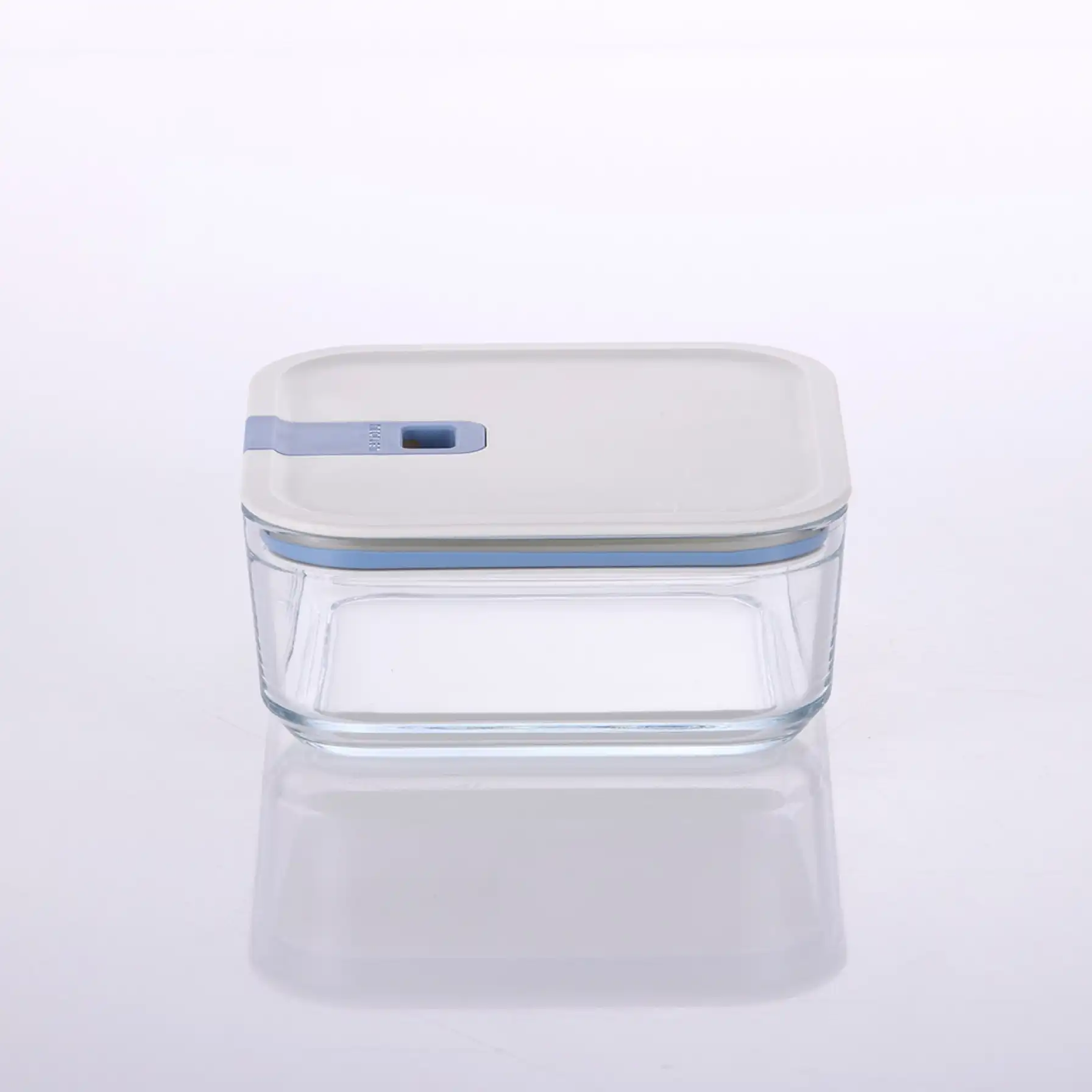Neoflam Perfect Seal Square Glass Storage Container (1100 ml, Clear)