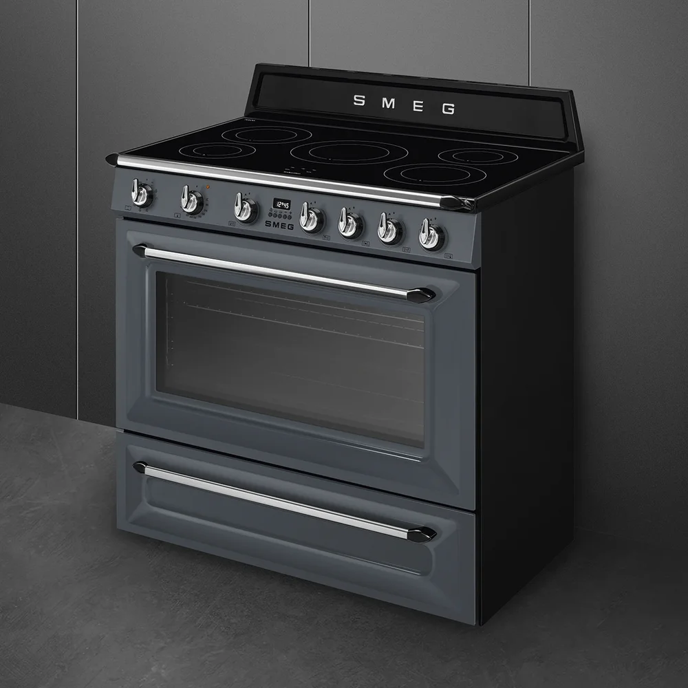 Smeg Victoria Aesthetic Free Standing 5-Zone Induction Cooker W/Electric Oven, TR90IGR2 (60 x 90 x 90 cm)