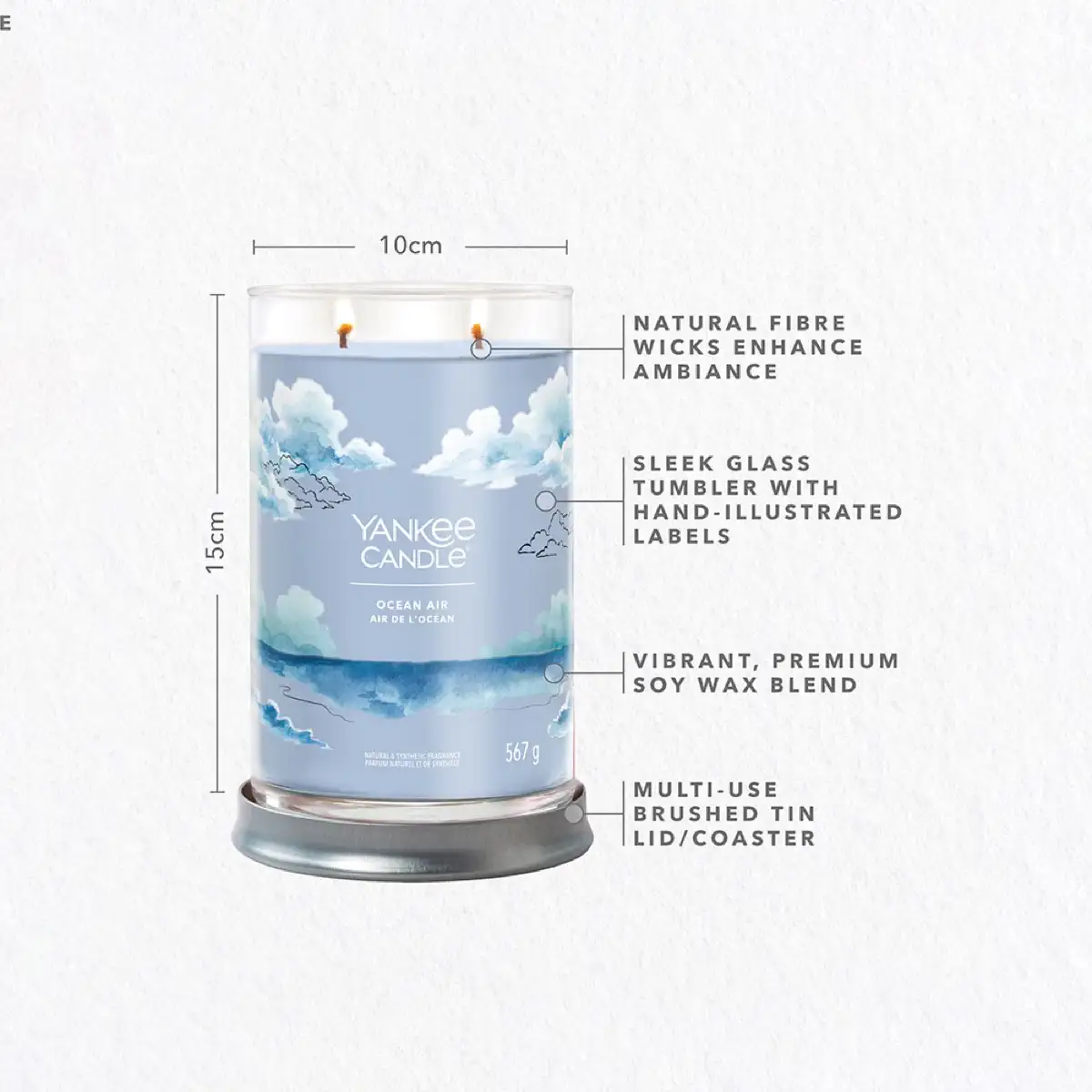 Yankee Candle Signature Ocean Air Large Candle (570 g)
