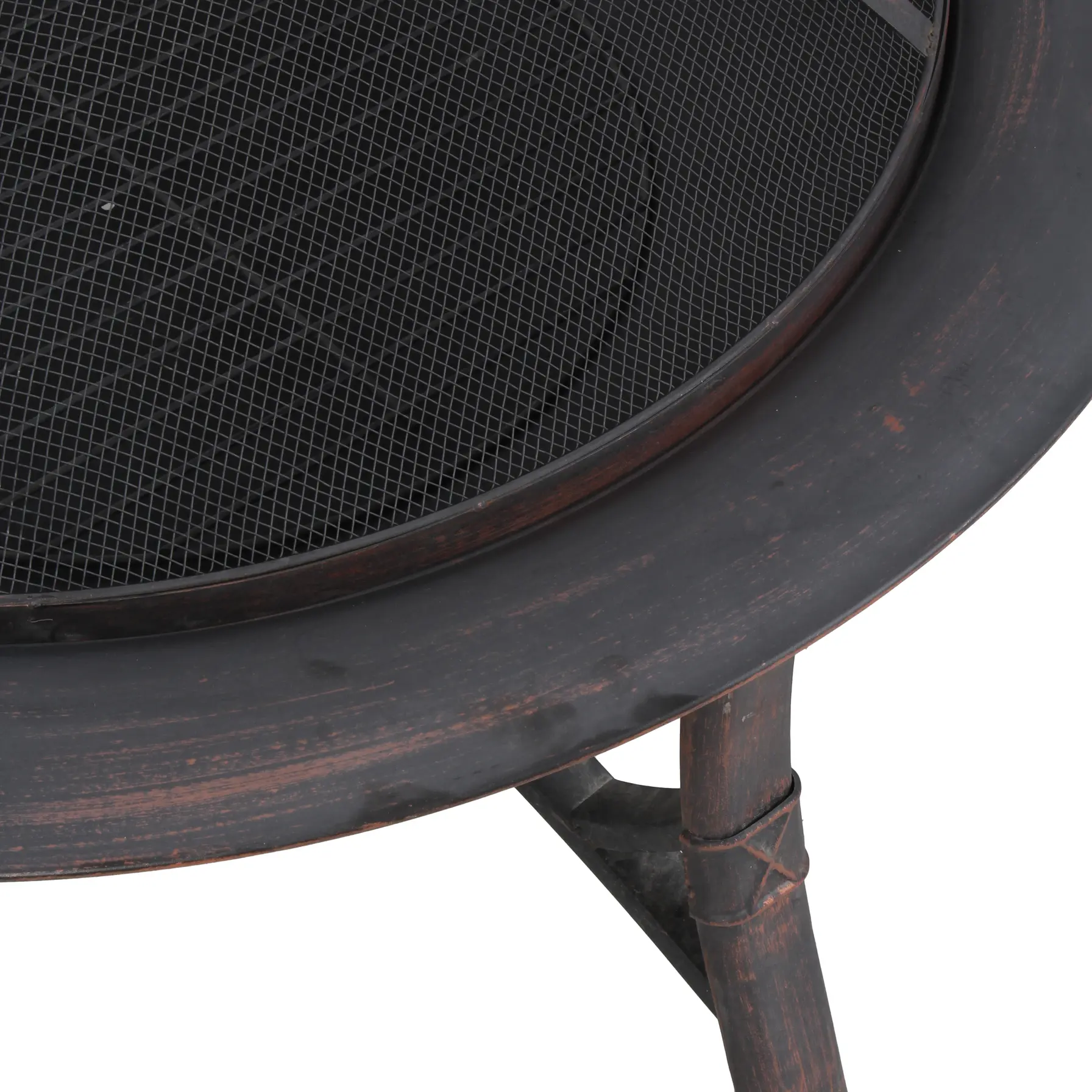 Round Wood Fire Pit W/Lid (89 x 53 cm)