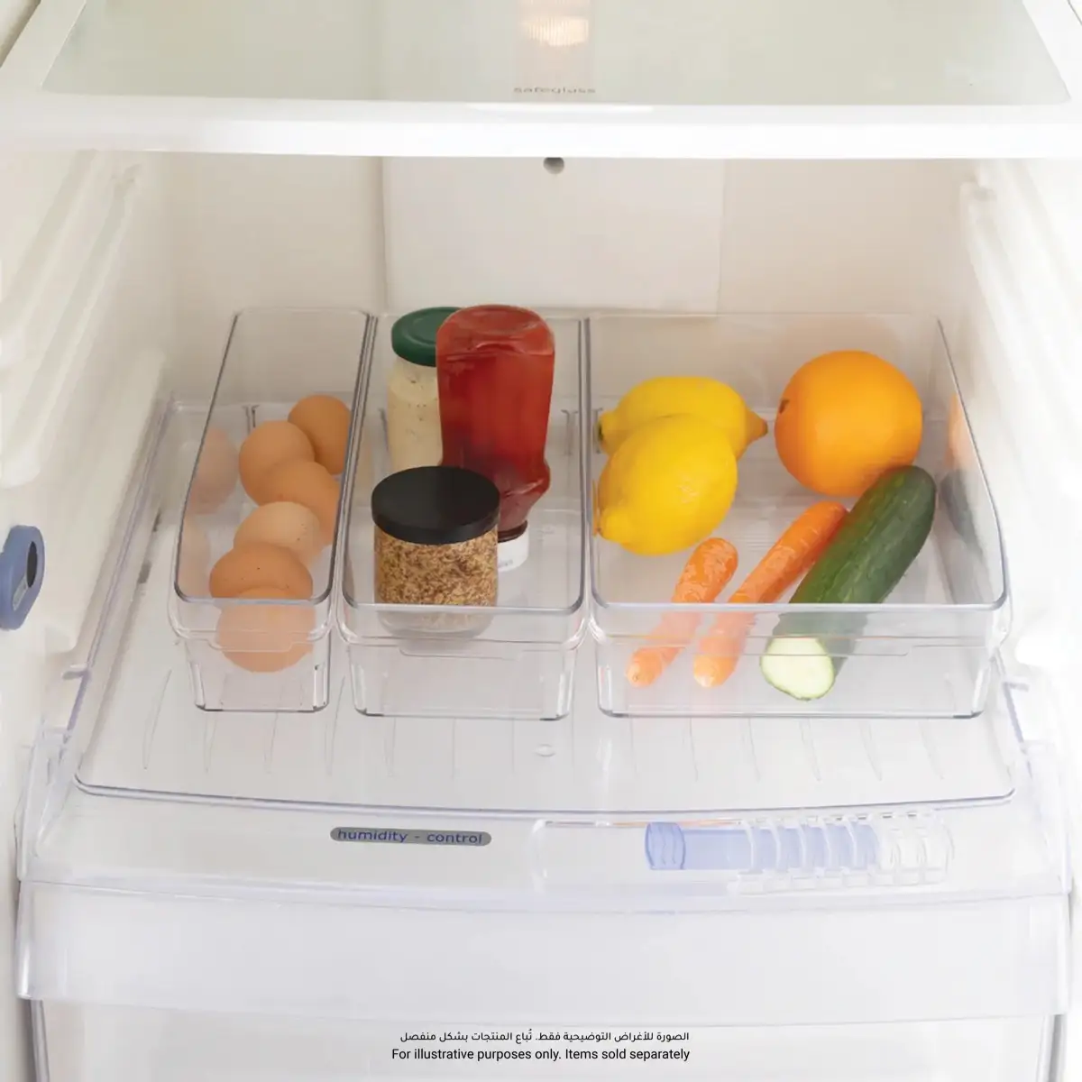 5Five PET Smart Fridge Organizer Set (3 Pc, 21 x 30.5 x 9 cm)