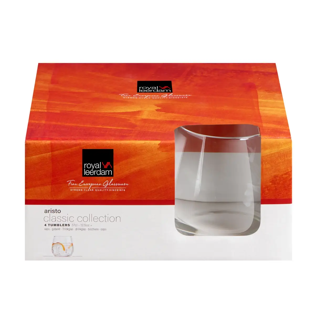 Orchid Royal Leerdam Aristo Beverage Glass Set (370 ml, 4 Pc.)