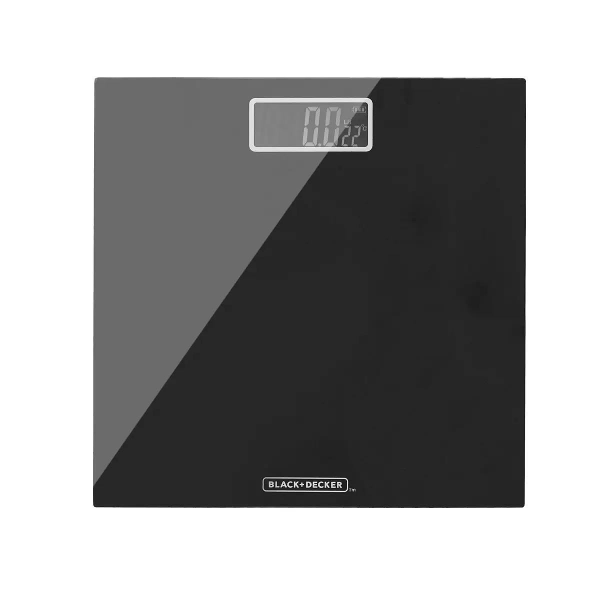 Black+Decker Digital Bathroom Scale (28 x 28 x 2.2 cm, Black)