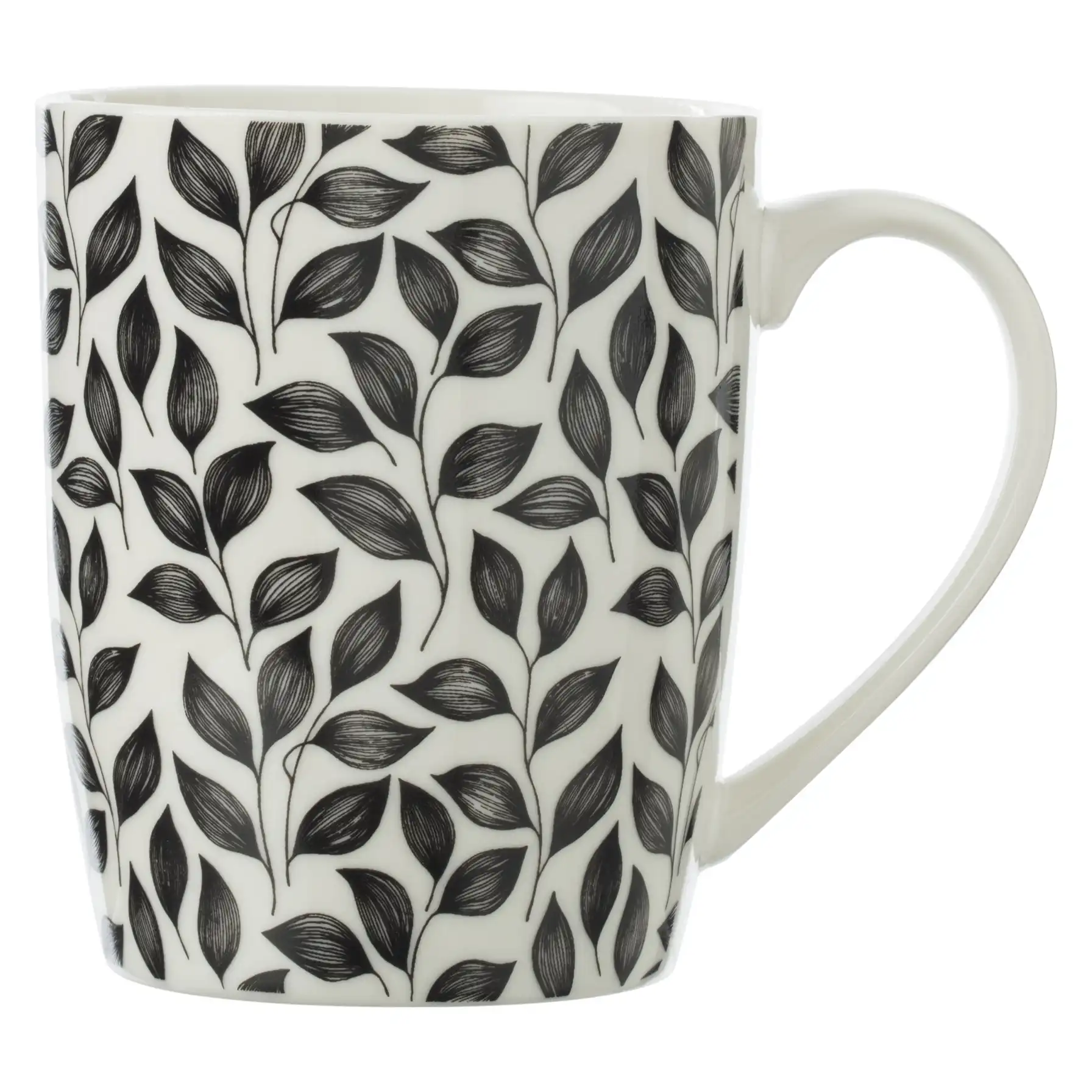 SG New Bone China Leaf Mug (Assorted colors/designs, 330 ml)