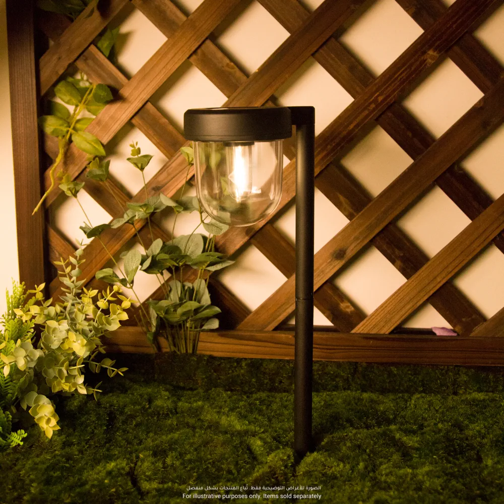 Solar-Powered Round Brith Stake Light (Warm White, 1.2 V)