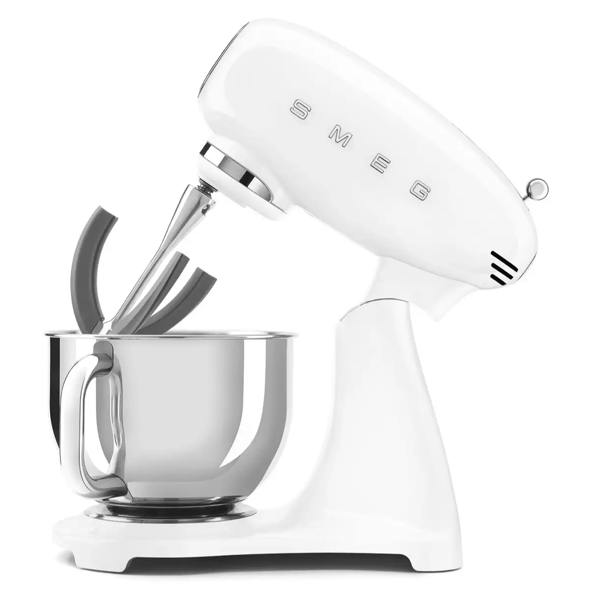 SMEG 50's Style Retro Stand Mixer, SMF03WHUK (800 W, White)