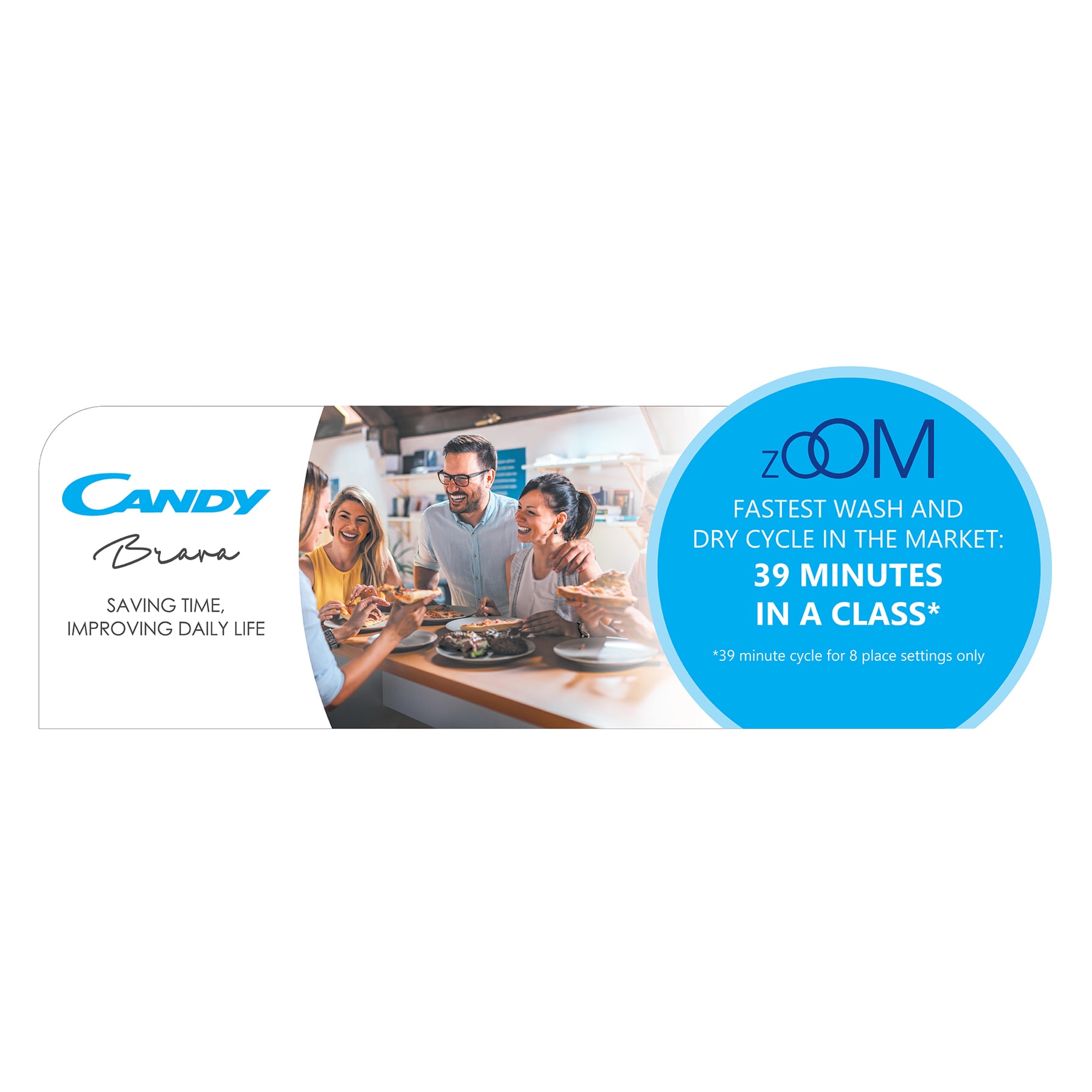 Candy Brava Dishwasher, CDPN 1L390PW-19 (13 Place Settings)