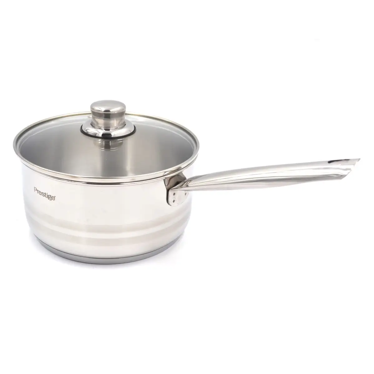 Prestige Infinity Stainless Steel Sauce Pan W/Transparent Cover Lid (Silver, 3 L, 20 cm)