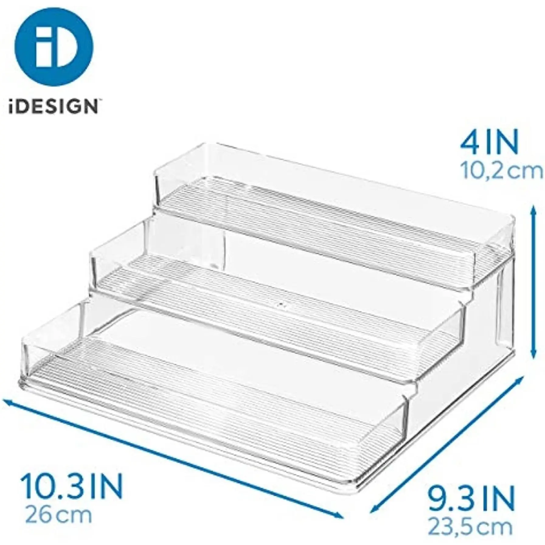 iDesign Linus 3-Tier Spice Organizer (10.16 x 25.40 x 23.34 cm)