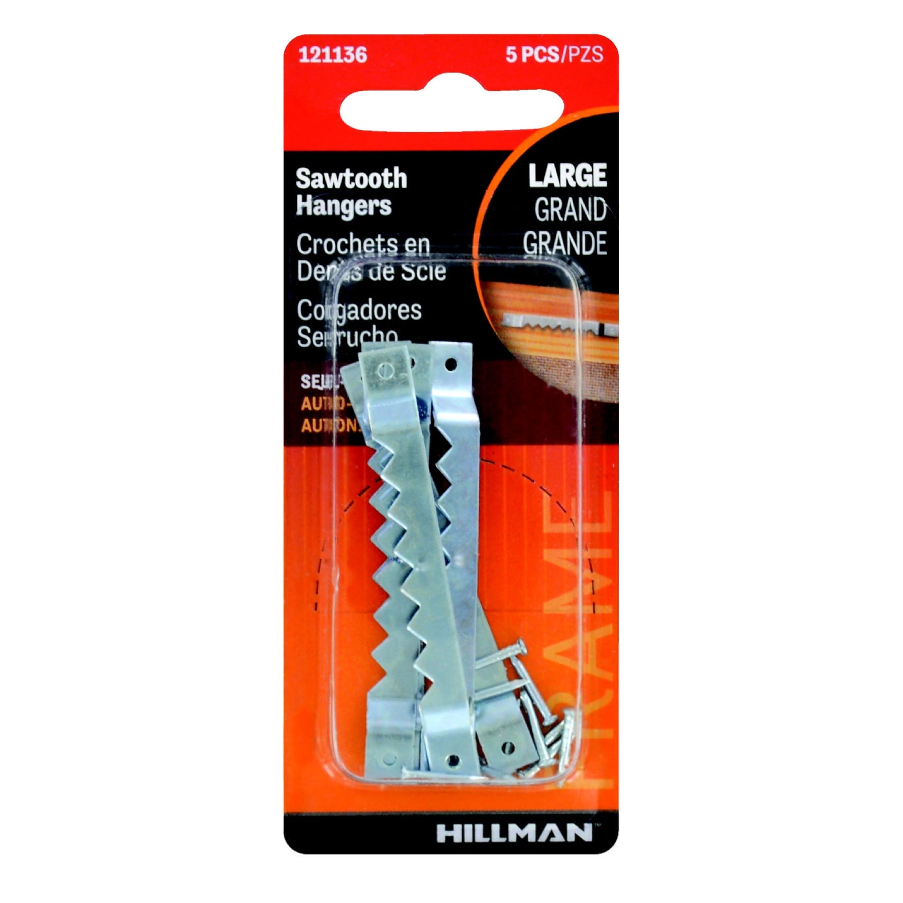 Hillman Large Self Leveling Hanger Pack (454 g, 5 Pc.)