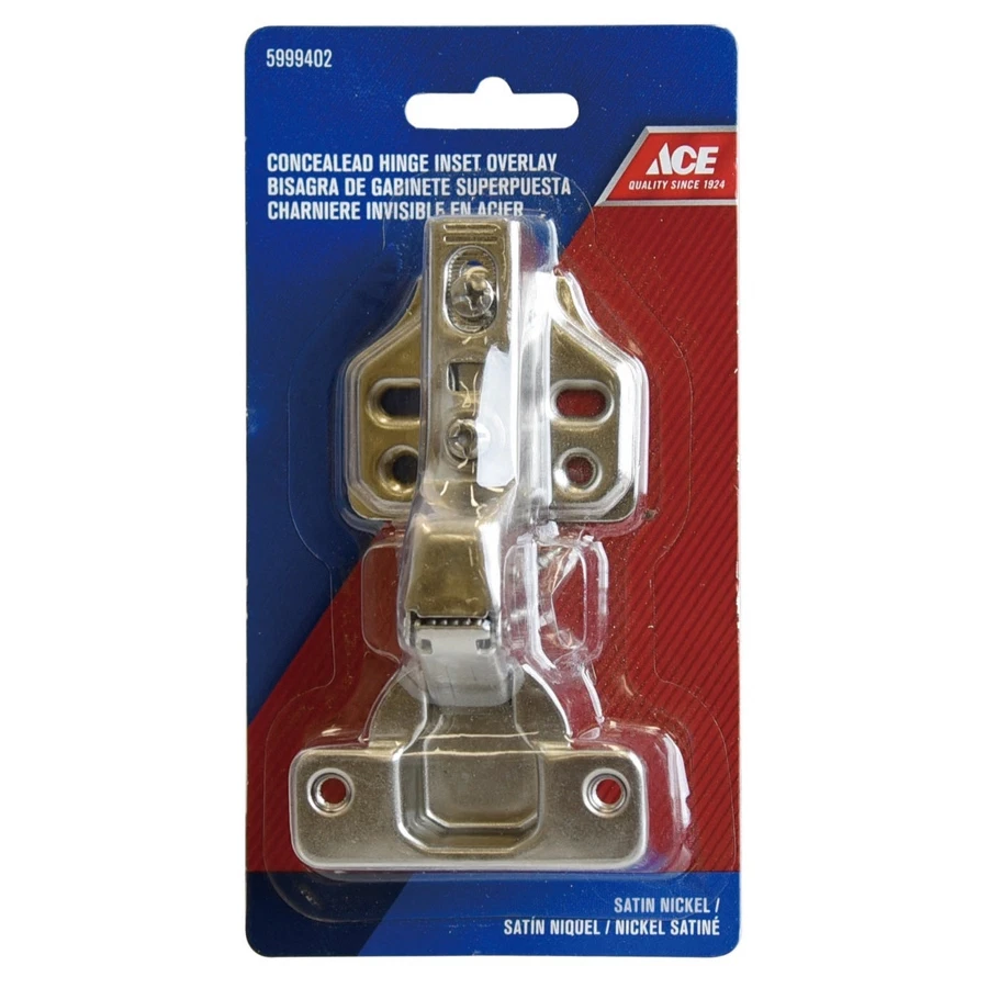 Ace Steel Concealed Hinge Inset Overlay (Silver)