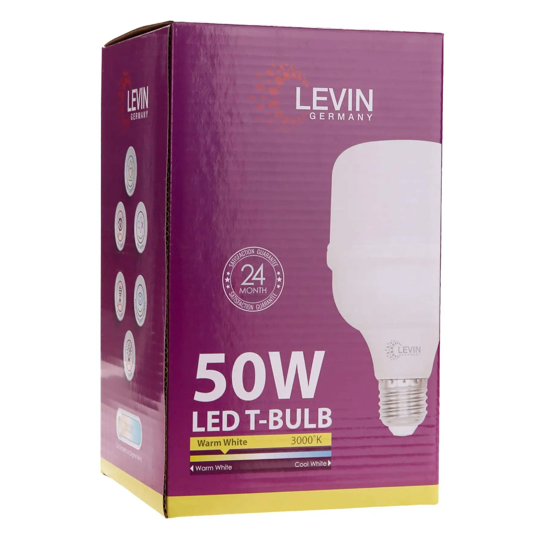 Levin E27 LED T-Bulb (50 W, Warm White)