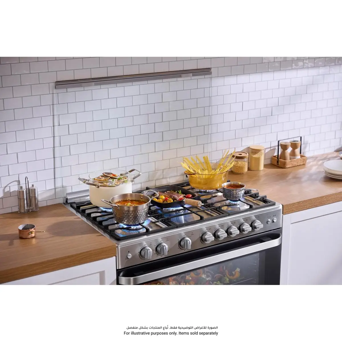 Midea Freestanding 5-Burner Full Gas Cooker W/Oven, MFO-MG36LE(SS)-C (90 x 60 cm)