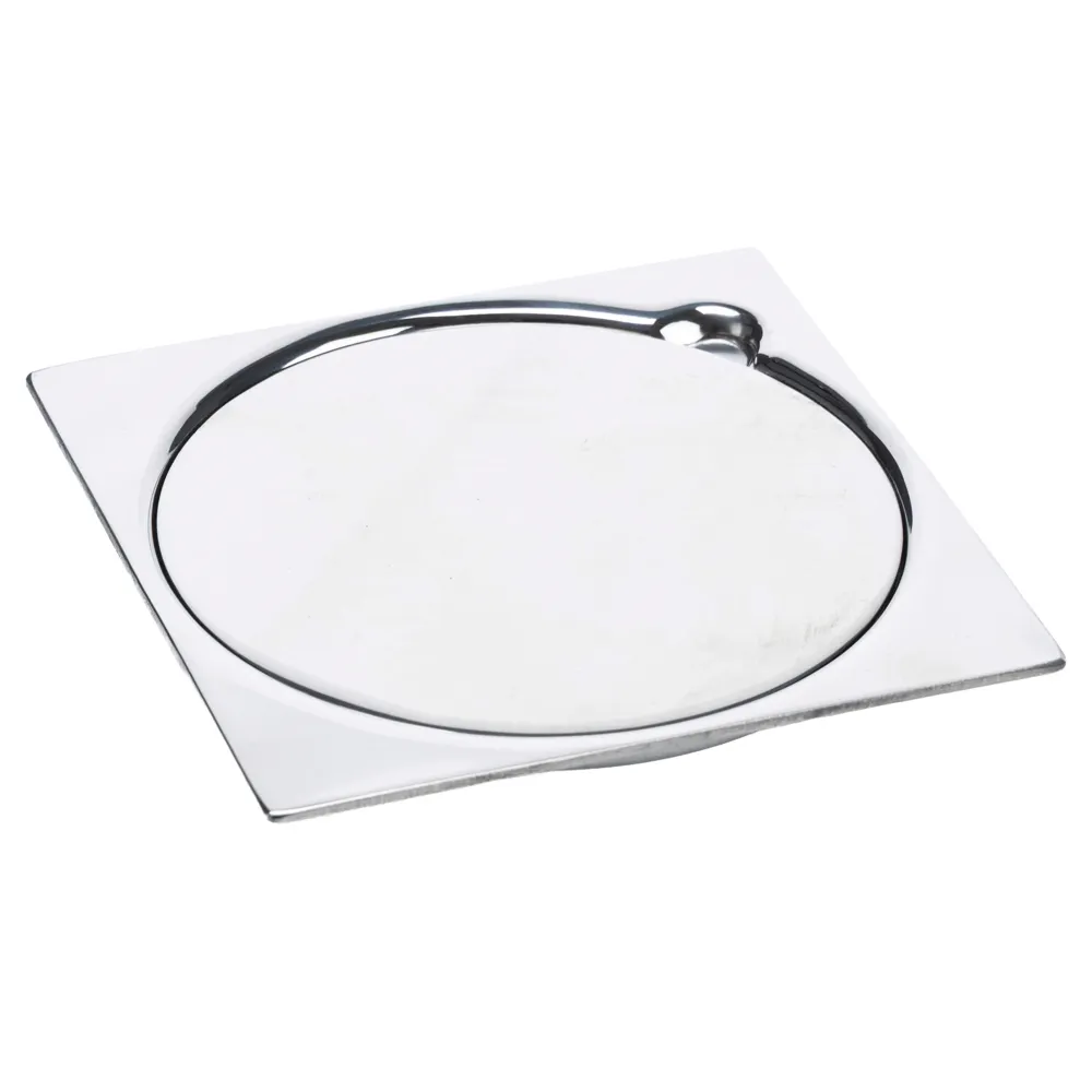 Bold Floor Drainer with Cover (2.5 x 20.5 x 20.5 cm, Chrome)