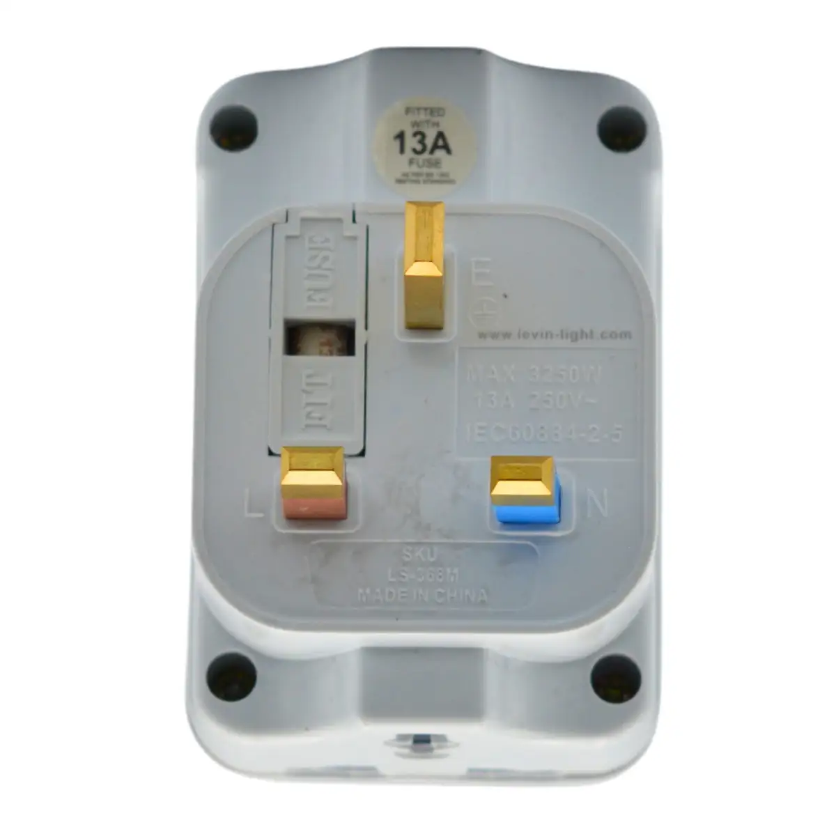 Levin 3-Way Multi-Plug Adapter W/Neon, 368M