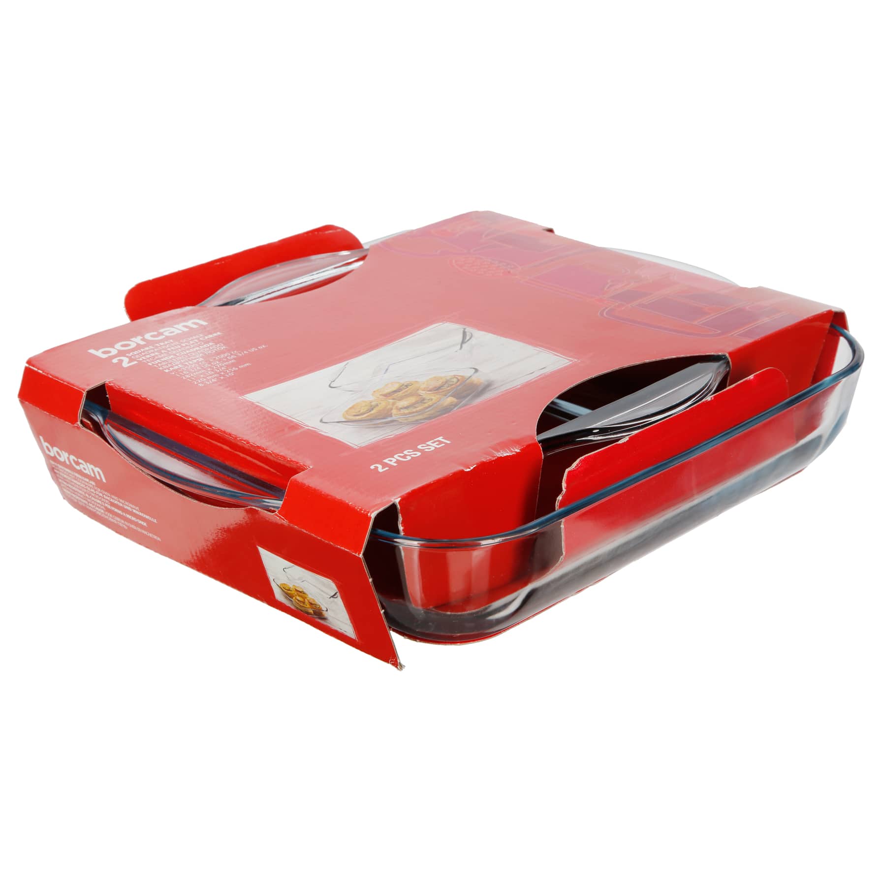 5five Glass Square Dish Set (28 x 6 cm, 2 Pc.)