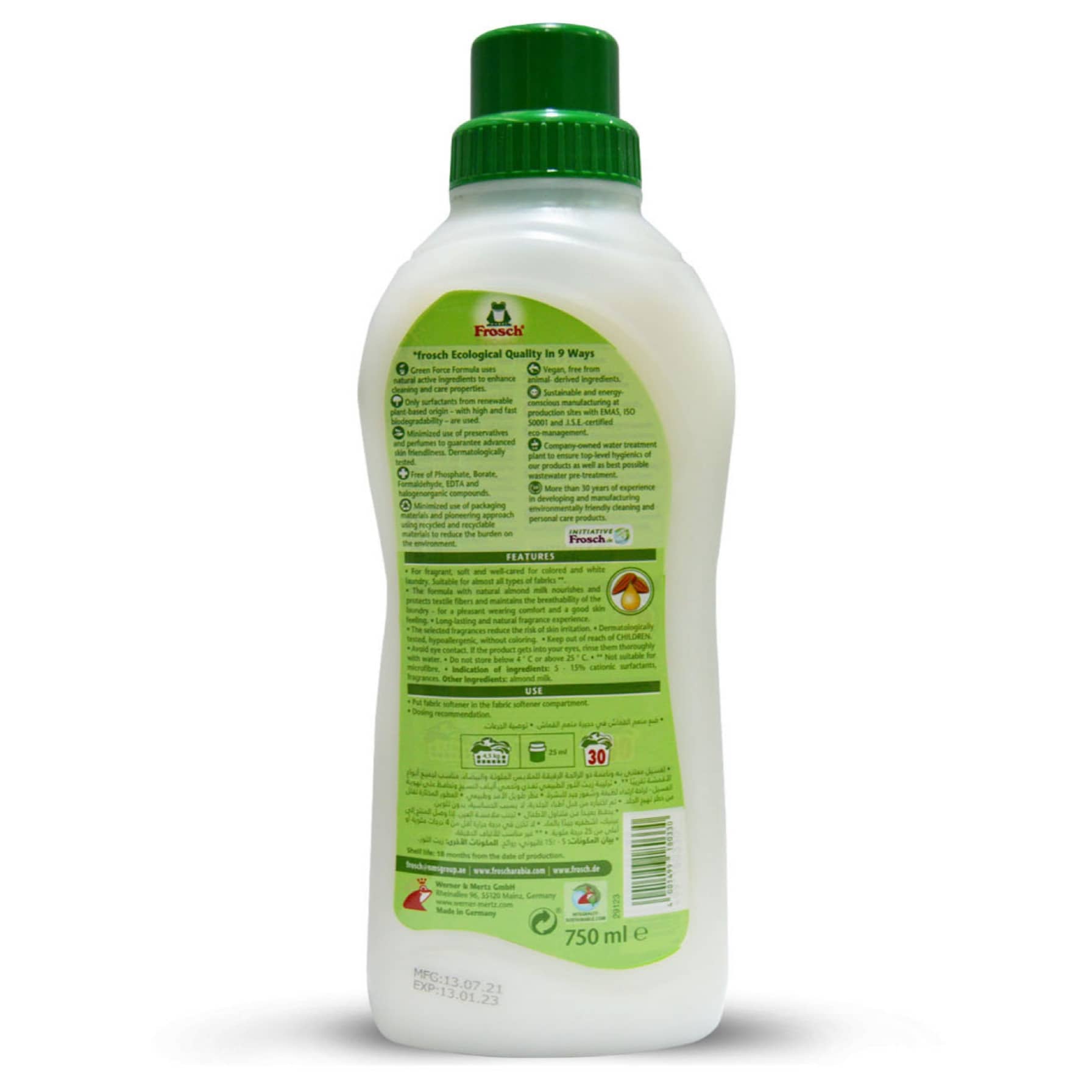 Frosch Almond Milk Fabric Softener (750 ml)