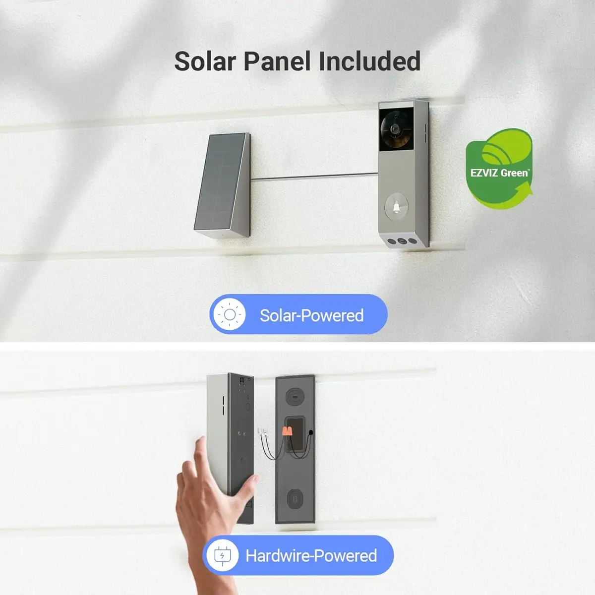 Ezviz  Wi-Fi Smart Battery-Operated Video Doorbell, CS-EP3X Pro (3 MP + 2 MP)