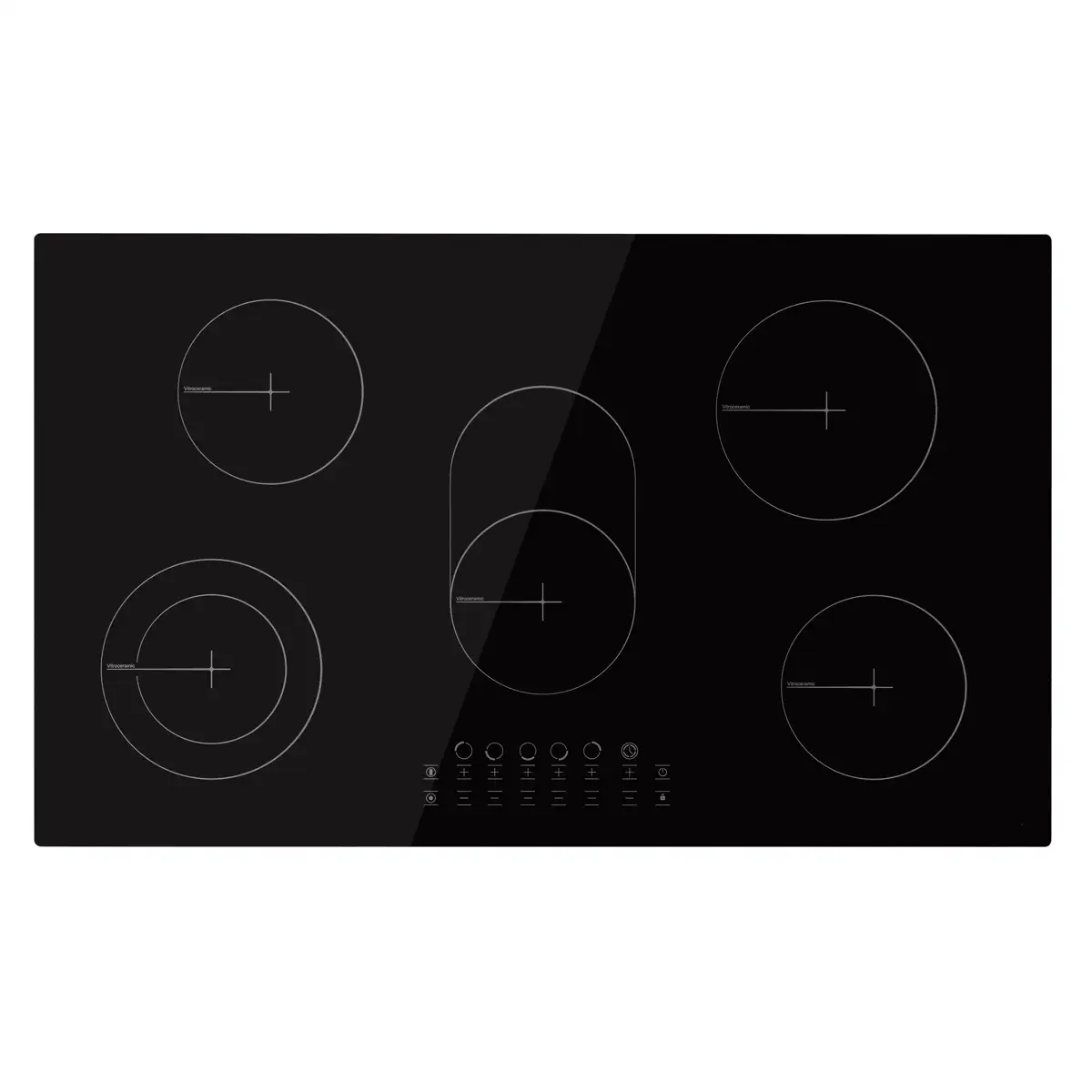 Terim Built-in 5-Zone Ceramic Electric Hob, TERBIVC905GB (90 cm)