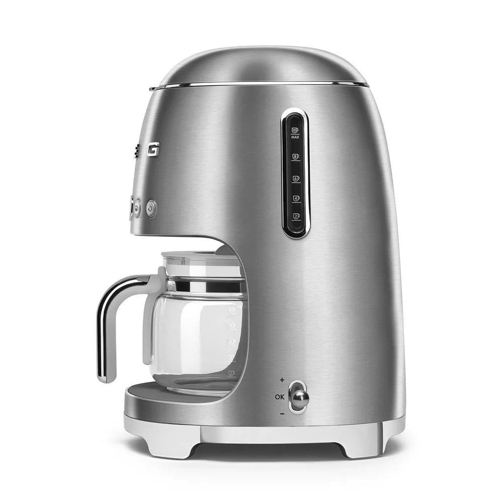 Smeg 50's Style Drip Filter Coffee Machine W/Glass Caraffe, DCF02SSUK (1.4 L, 1050 W)