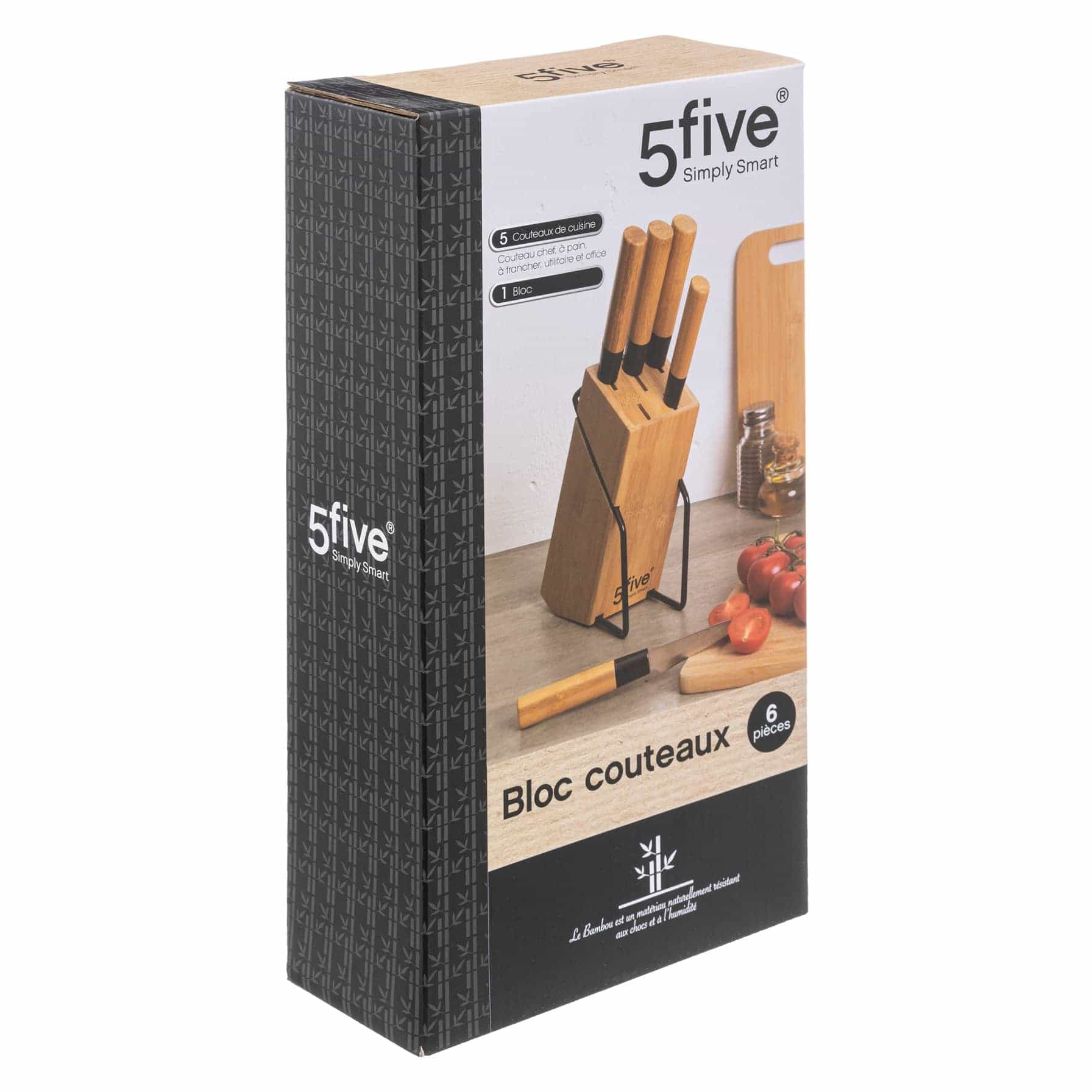 5Five Knife Set W/Stand (6 Pc.)