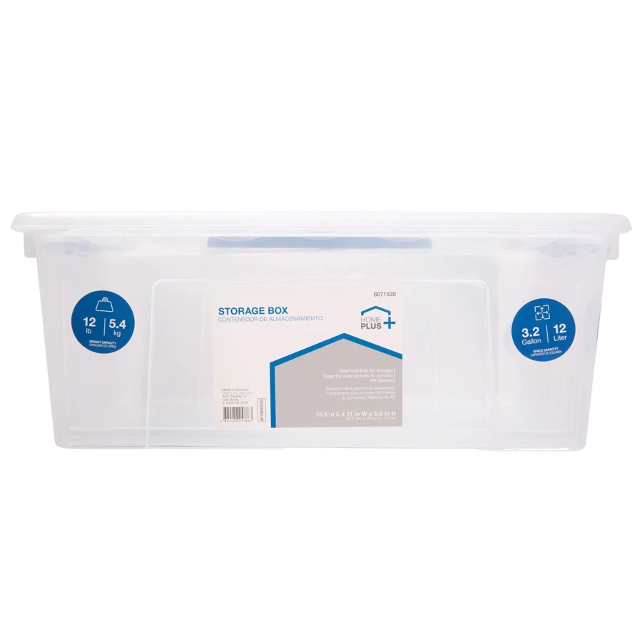Homeplus Plastic Storage Box W/ Handle (12 L) 