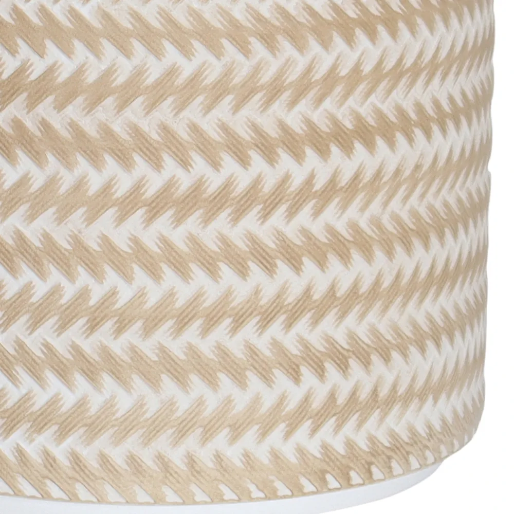 Verve Rattan Effect Cylinder Fibreclay Pot (30 cm)