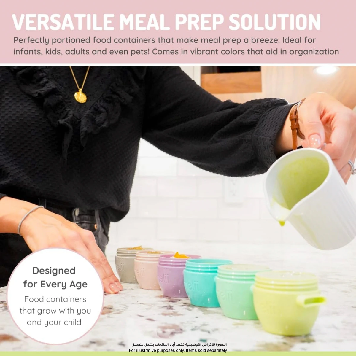 Melii Snap & Go Pods Baby Food Storage Containers Set (Mulicolors, 177 ml, 4 Pc.)