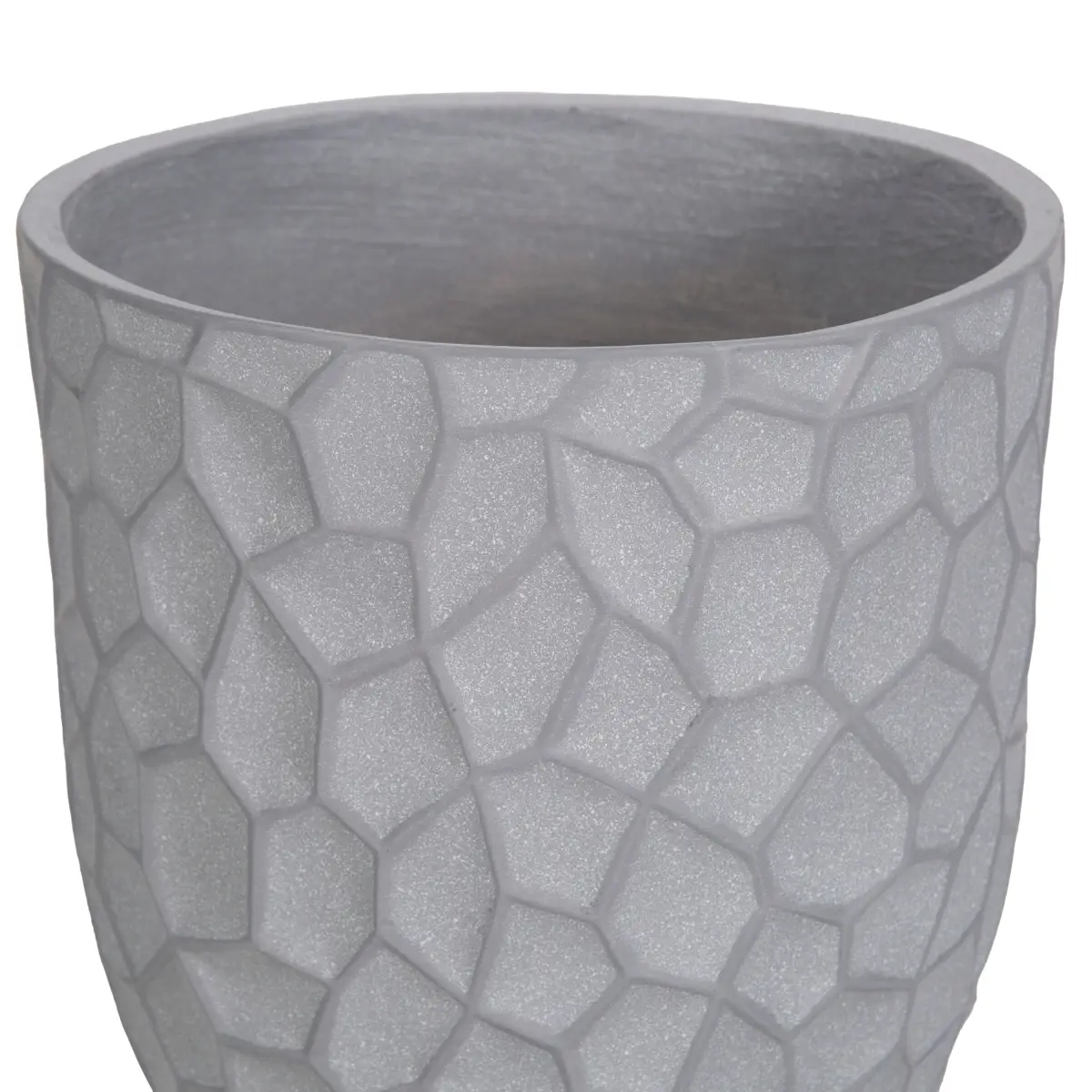 Lavender Fiber Clay Pot (30 cm, Light Grey)