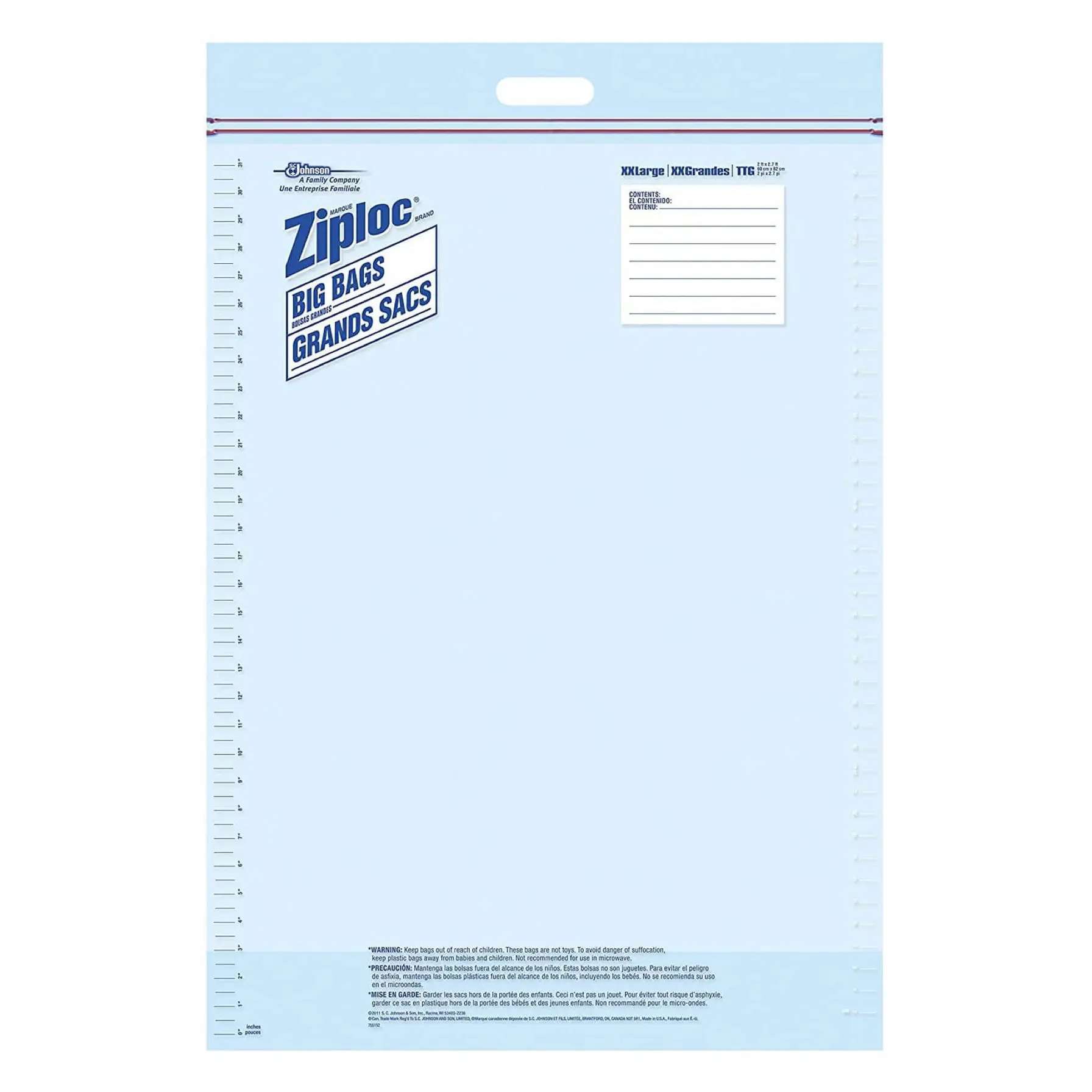 Ziploc Big Bags Plastic Jumbo Storage Bags (90.92 L, 3 Pc.)