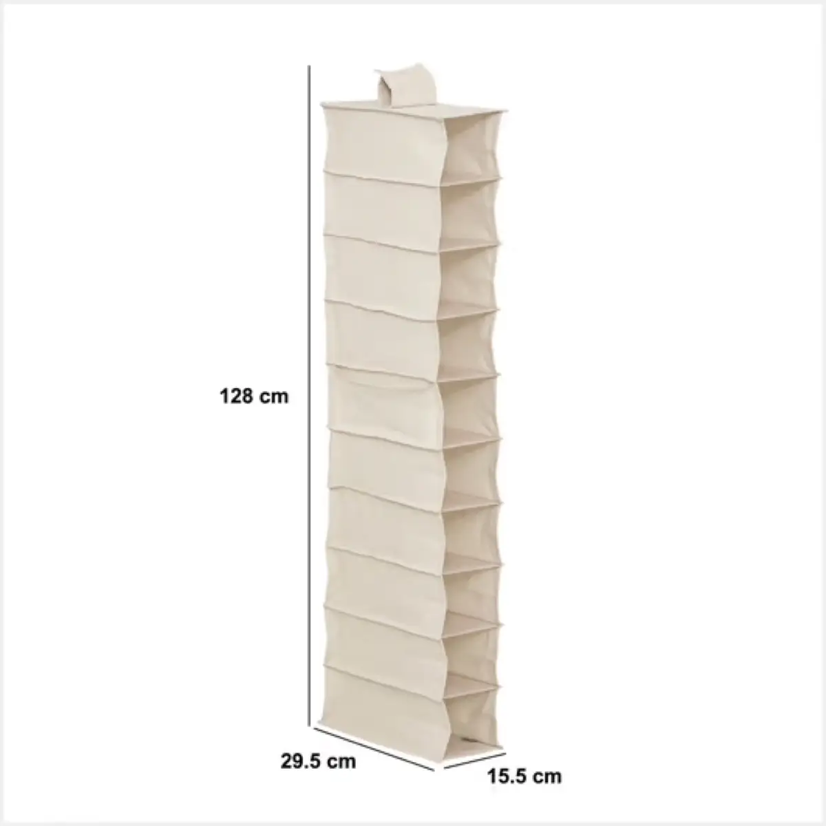 5Five Hanging Cloth Shoe Rack (10 Pair, Beige) 