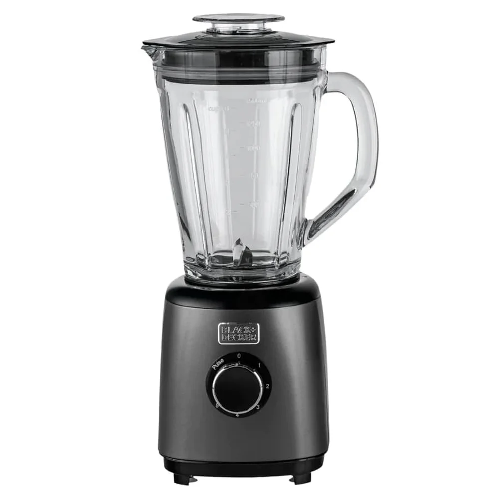 Black + Decker Stainless Steel Glass Jar Blender W/Grinder, SSBX525-B5 (500 W)