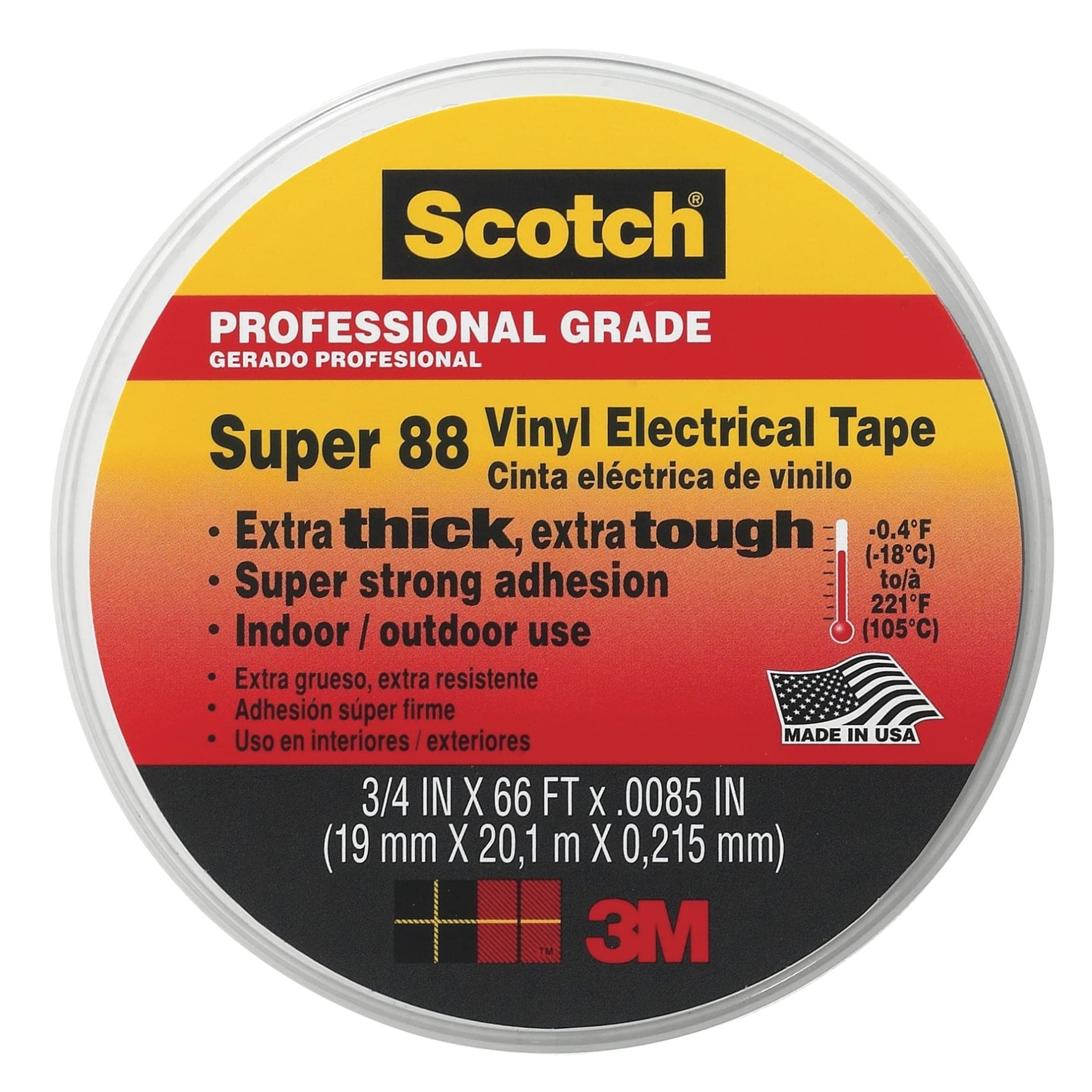 3M Scotch Super 88 Vinyl Electrical Tape (19 mm x 20.1 m)